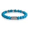 Bracciale oceano turchese naturale con portafortuna