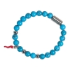 Bracciale oceano turchese naturale con portafortuna