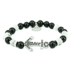 Bracciale Calix ancora con howalite magnesite e pietra onice