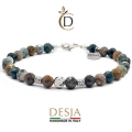 Bracciale pietre dure naturali Agata Indiana con Argento925 | Cassandra