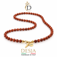 Collana donna pietre naturali Sole Prezioso DESJA con corno brillantinato in argento 925 color oro