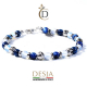 Bracciale pietra Opalite e Cianite argento 925 | Glauco