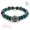 Bracciale pietra crisocolla con occhio greco | Leslie