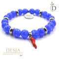 Bracciale donna cristallo di rocca e corno argento 925 | Sage