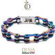 Braccialetto unisex catena moto in acciaio inossidabile | Green Blu