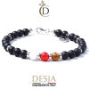 Bracciale pietra onice nero e argento 925 | Iancy black