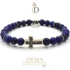Bracciale elastico unisex pietra dura naturale lapislazzuli | Enoch