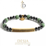 Bracciale unisex pietra Ematite e Lava vulcanica | Rowan