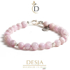 Bracciale donna pietra Kunzite chiusura argento 925 | Dalhia