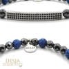 Braccialetto uomo donna pietra Ematite e Lava vulcanica | Emerson