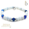 Bracciale unisex pietra naturale Acquamarina e Agata | Charles