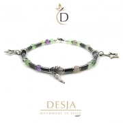 Cavigliera pietra naturale Fluorite ciondoli portafortuna | Persefone